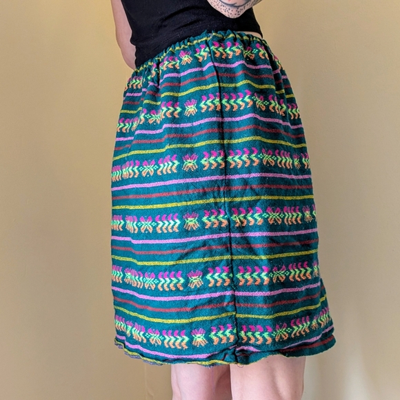 Vintage Colorful Striped Skirt - Picture 5 of 6